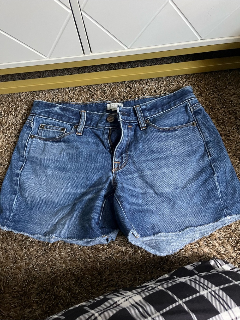 J. Crew Distressed Blue Denim Cutoff Shorts